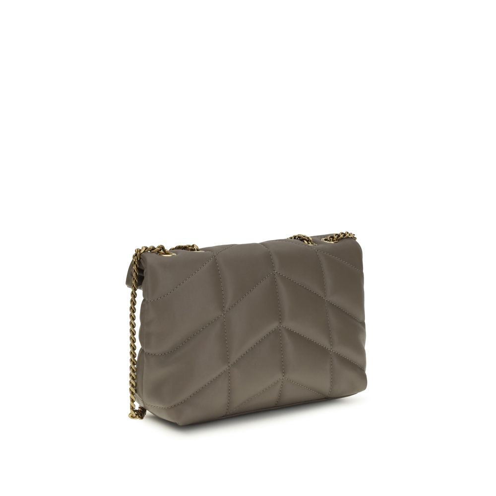 Saint Laurent Gray Lamb Ovis Aries Aries Shoulder Bag - Luxury Boutique Co