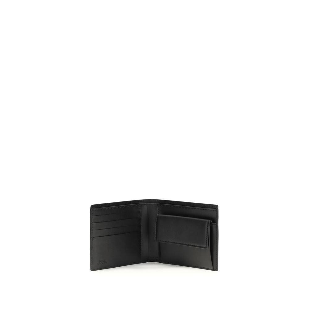 Fendi Black Calf Leather Bos Taurus Wallet - Luxury Boutique Co