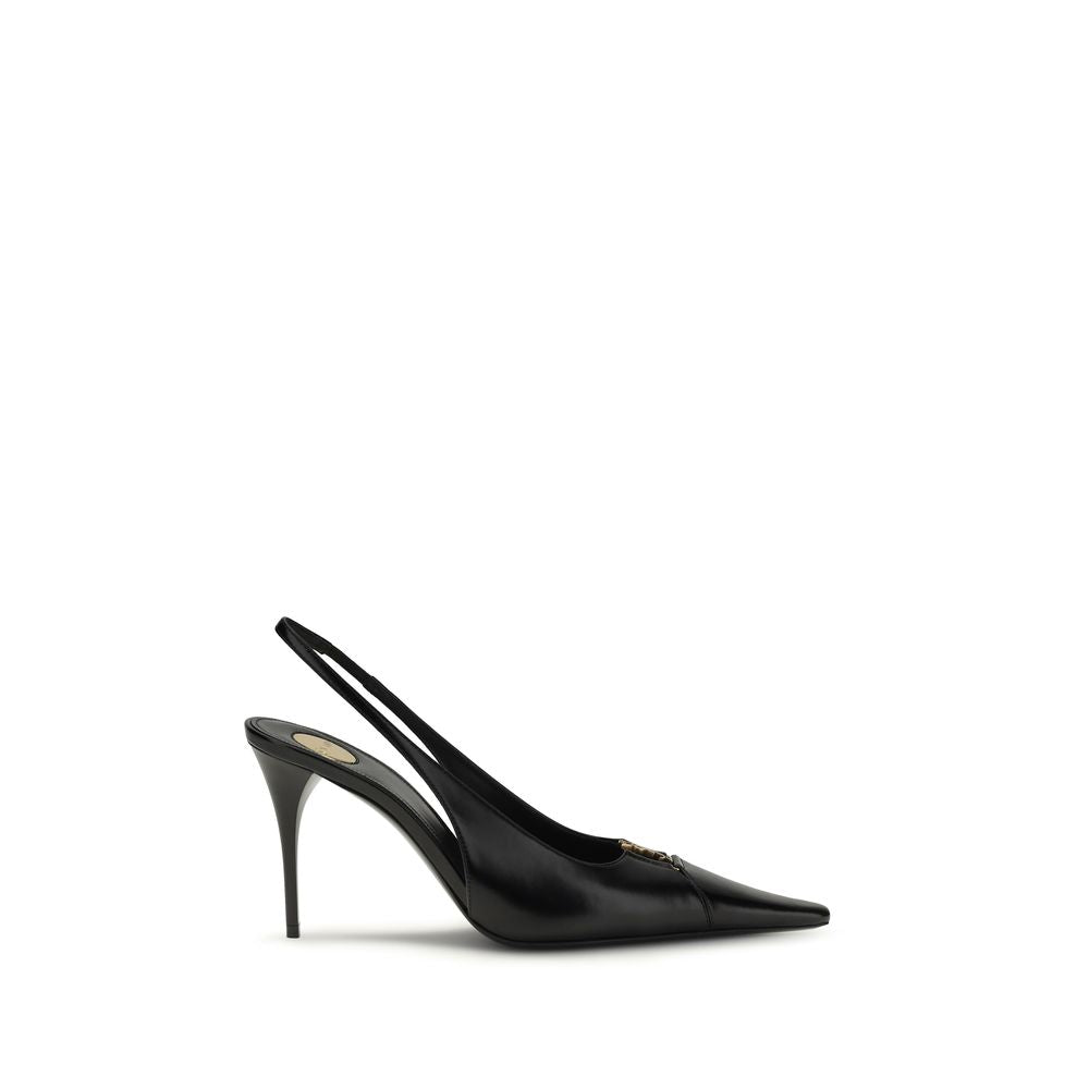 Saint Laurent Black Calf Leather Bos Taurus High Heel Pumps - Luxury Boutique Co