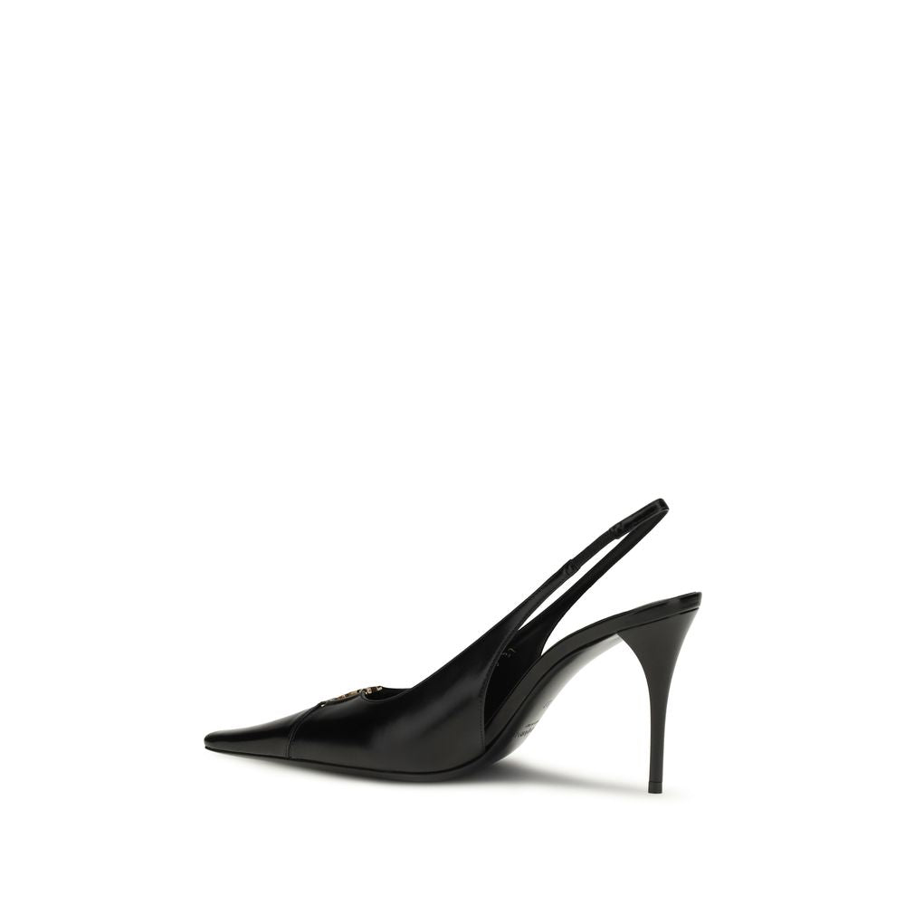 Saint Laurent Black Calf Leather Bos Taurus High Heel Pumps - Luxury Boutique Co