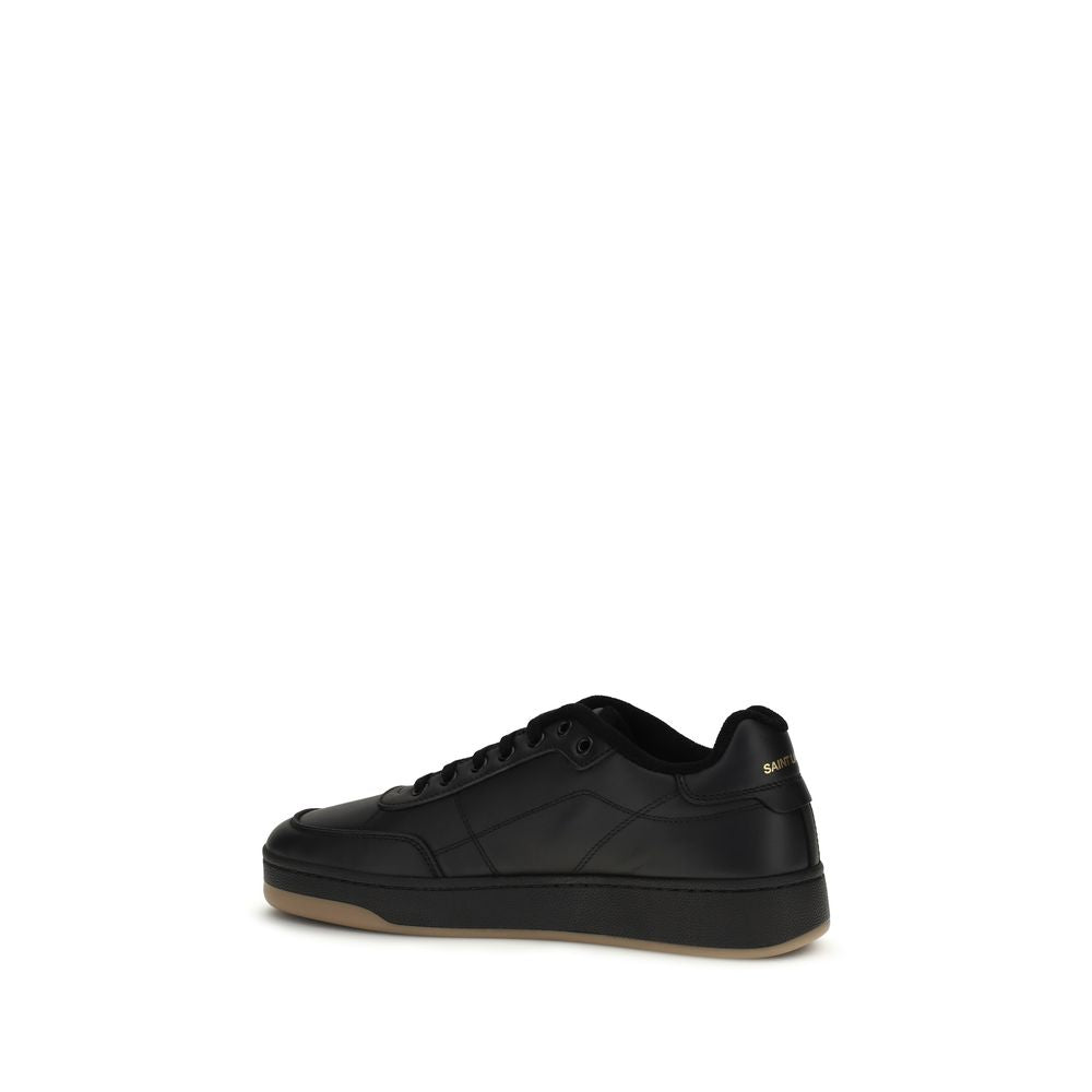 Saint Laurent Black Calf Leather Bos Taurus Low Top Sneakers - Luxury Boutique Co