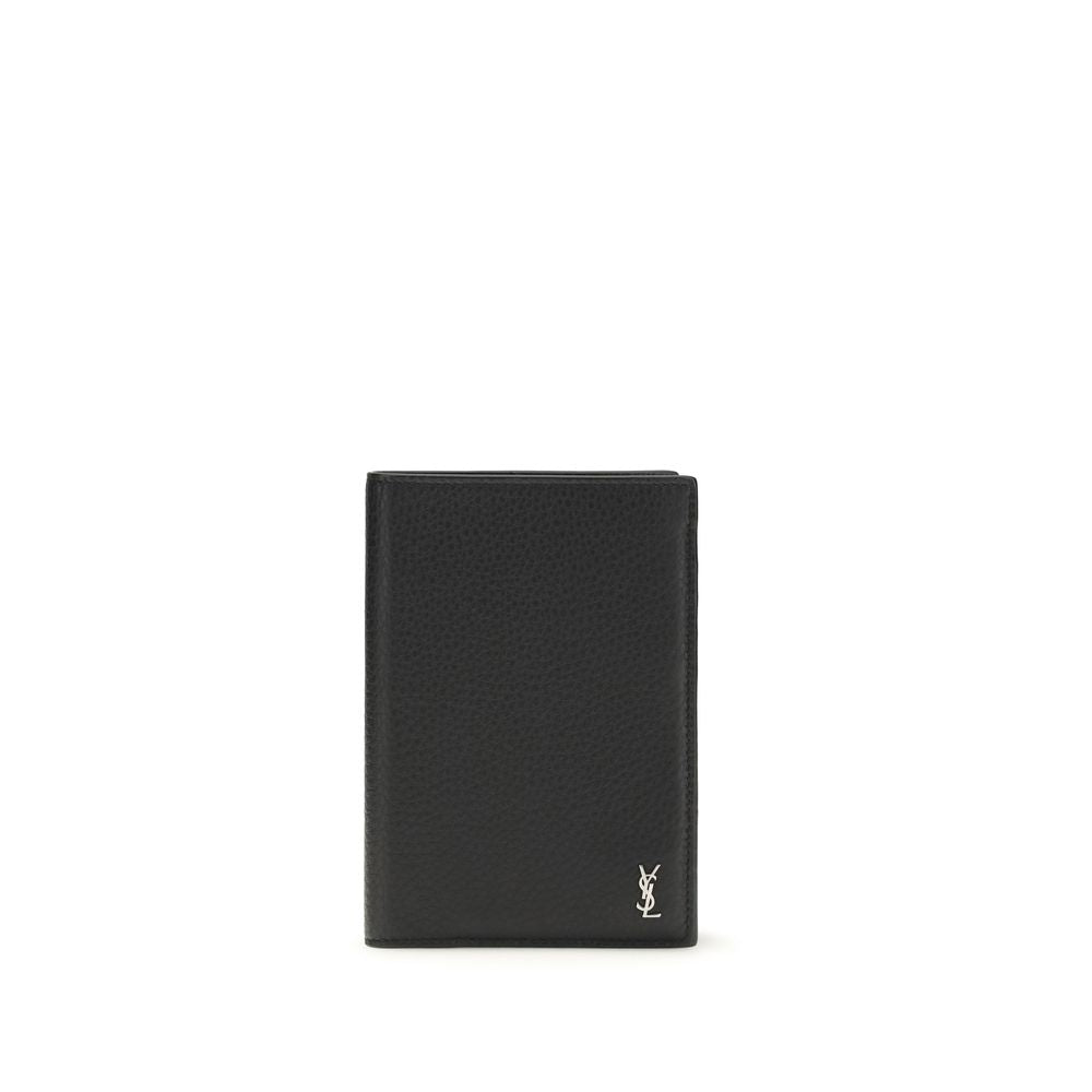 Saint Laurent Black Calf Leather Bos Taurus Wallet - Luxury Boutique Co