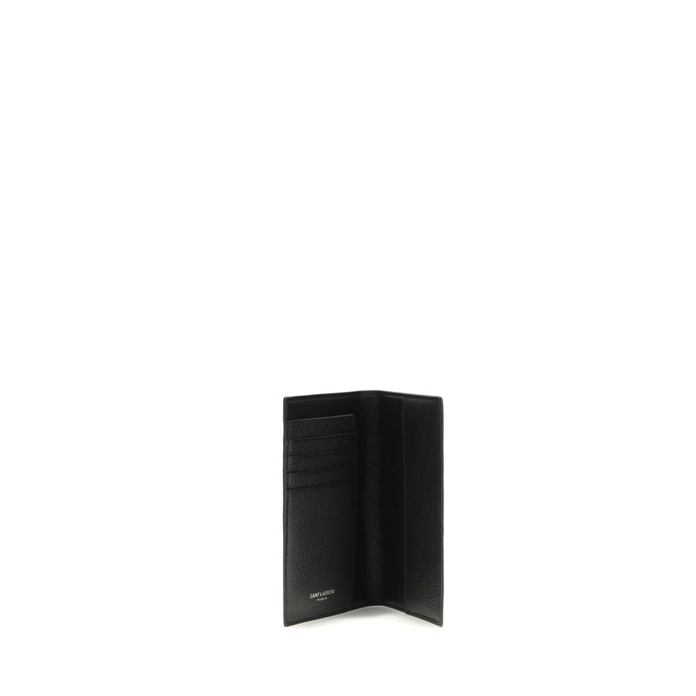 Saint Laurent Black Calf Leather Bos Taurus Wallet - Luxury Boutique Co