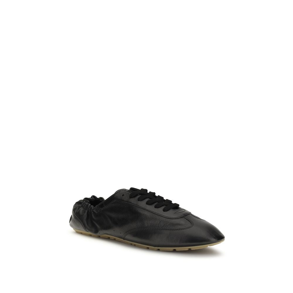 Saint Laurent Black Calf Leather Bos Taurus Athletic Sneakers - Luxury Boutique Co