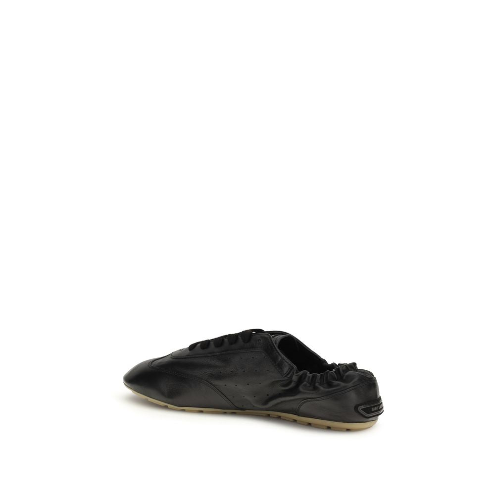 Saint Laurent Black Calf Leather Bos Taurus Athletic Sneakers - Luxury Boutique Co