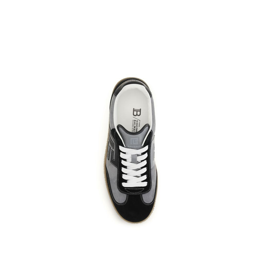 Balmain Gray Calf Leather Bos Taurus Low Top Sneakers - Luxury Boutique Co