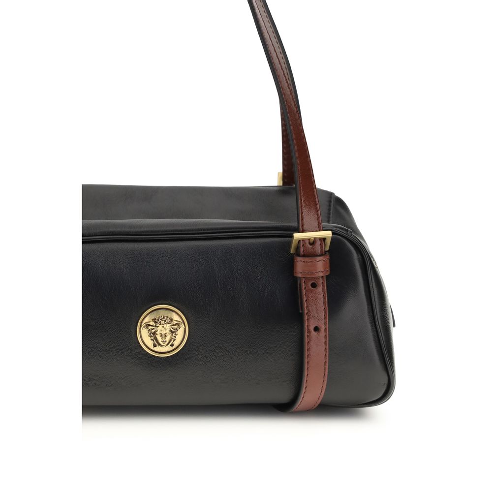 Versace Black Lamb Ovis Aries Aries Shoulder Bag - Luxury Boutique Co