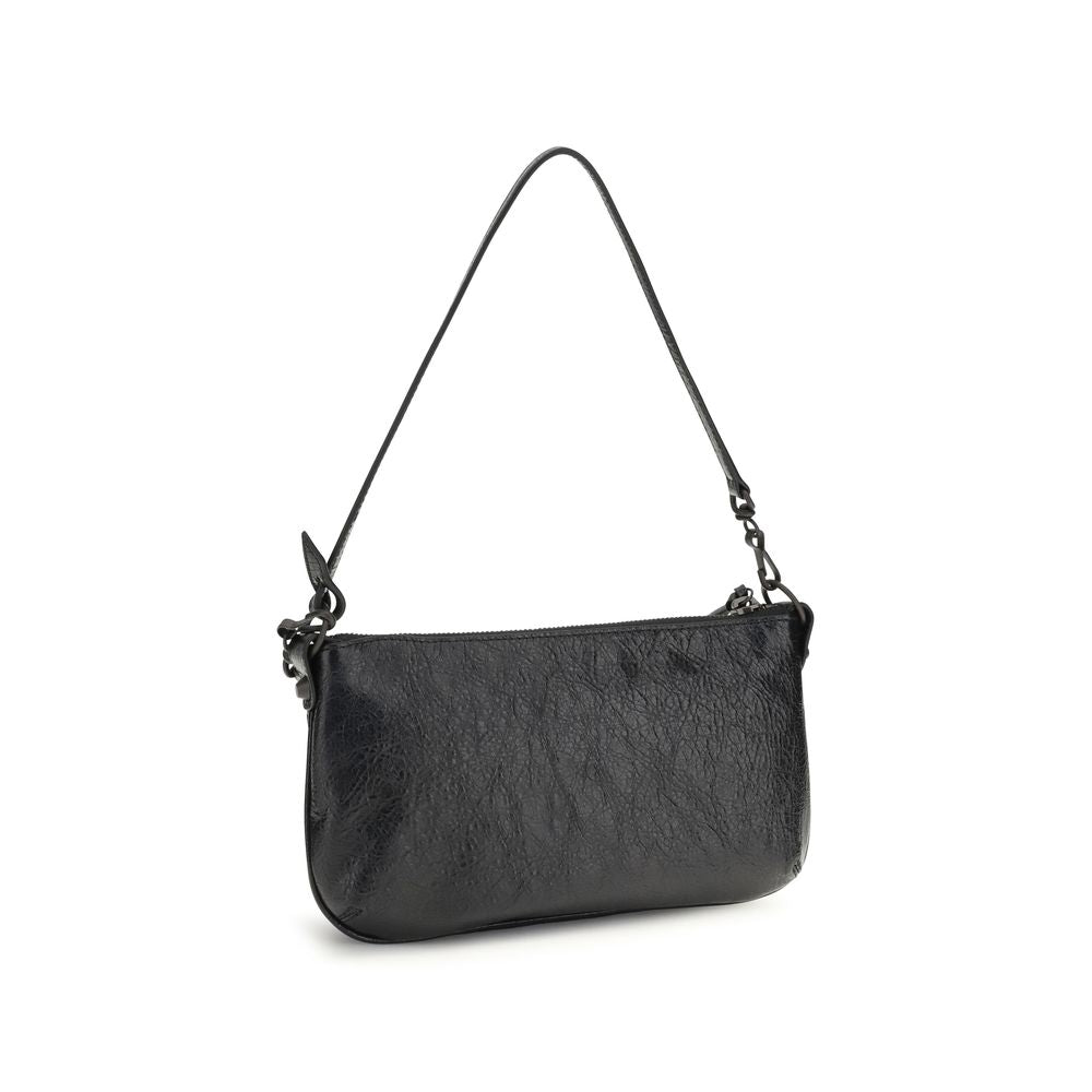 Balenciaga Black Lamb Ovis Aries Aries Shoulder Bag - Luxury Boutique Co