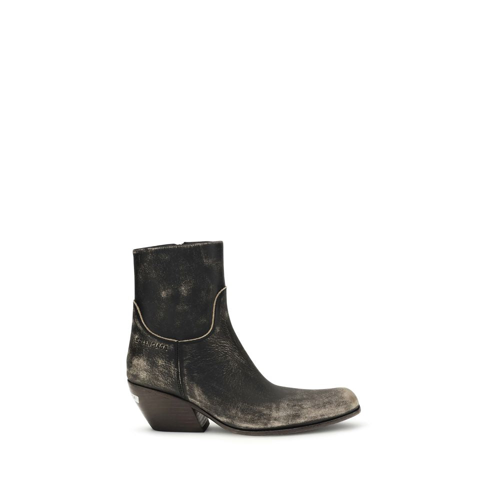 Balenciaga Black Calf Leather Bos Taurus Ankle Boots - Luxury Boutique Co