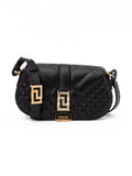 Versace Black Leather Quilted Shoulder Strap Bag - Luxury Boutique Co