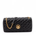 Versace Black Quilted Leather Shoulder Strap Bag - Luxury Boutique Co
