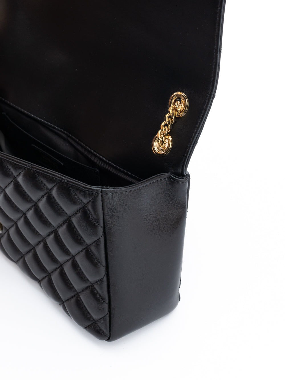 Versace Black Quilted Leather Shoulder Strap Bag - Luxury Boutique Co