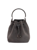 Jimmy Choo Dark Grey Bon Bon Suede Bucket - Luxury Boutique Co