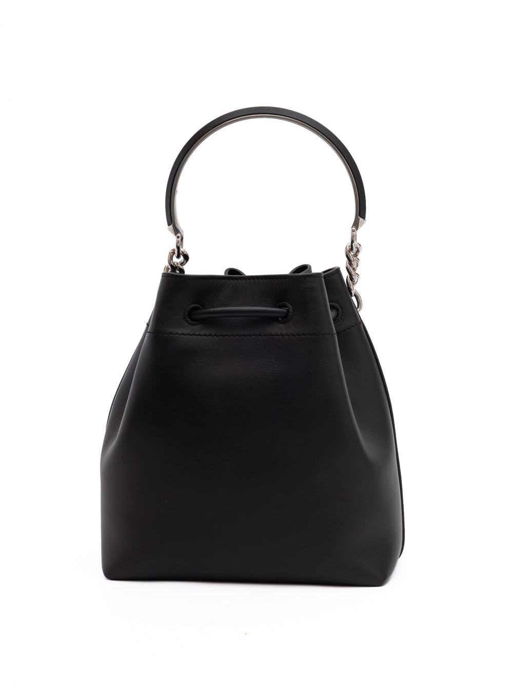 Jimmy Choo Black Bon Bon Leather Bucket - Luxury Boutique Co