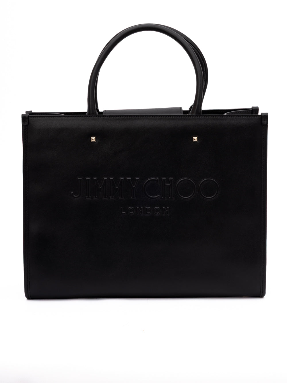 Jimmy Choo Black Avenue S Tote Leather Handbag - Luxury Boutique Co