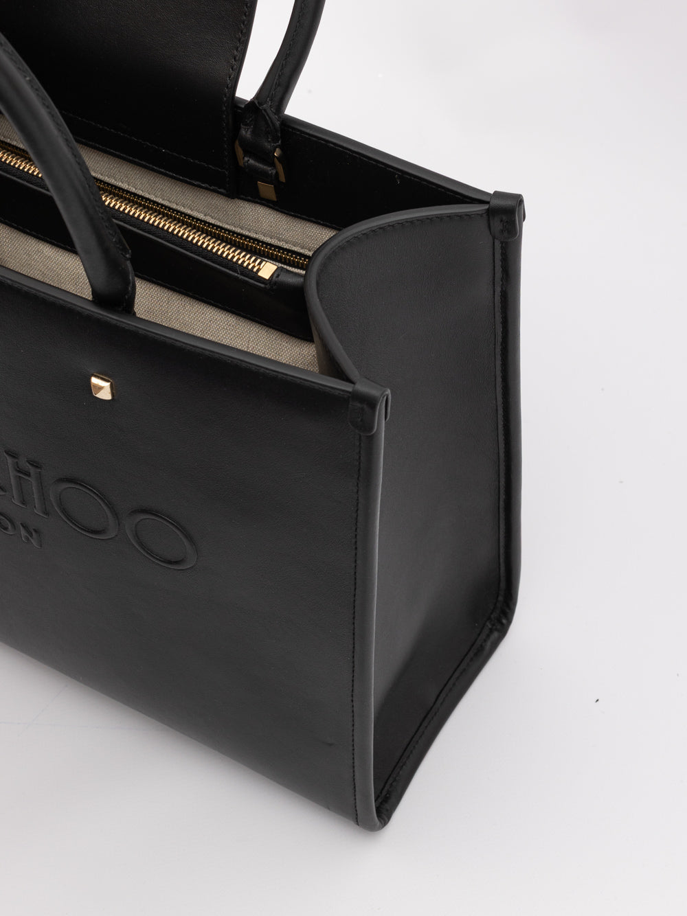Jimmy Choo Black Avenue S Tote Leather Handbag - Luxury Boutique Co