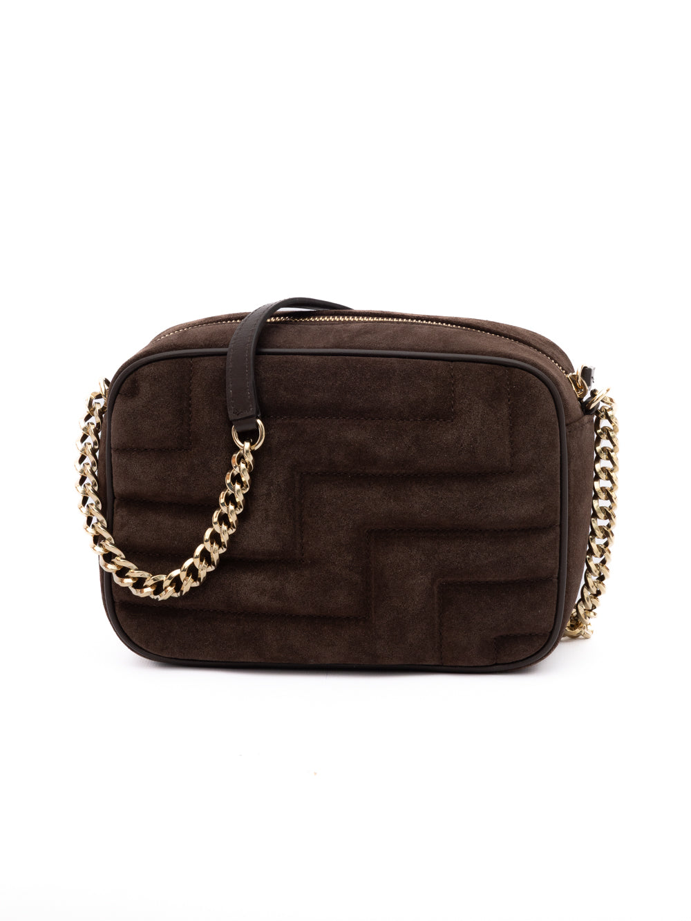 Jimmy Choo Brown Suede Avenue Camera Crossbody Bag - Luxury Boutique Co