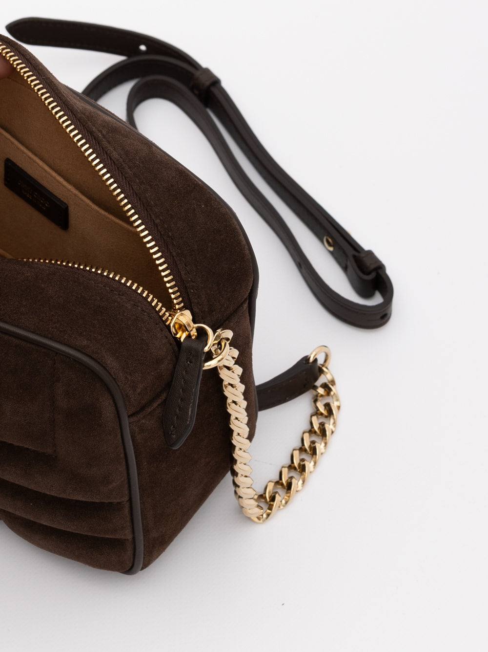 Jimmy Choo Brown Suede Avenue Camera Crossbody Bag - Luxury Boutique Co