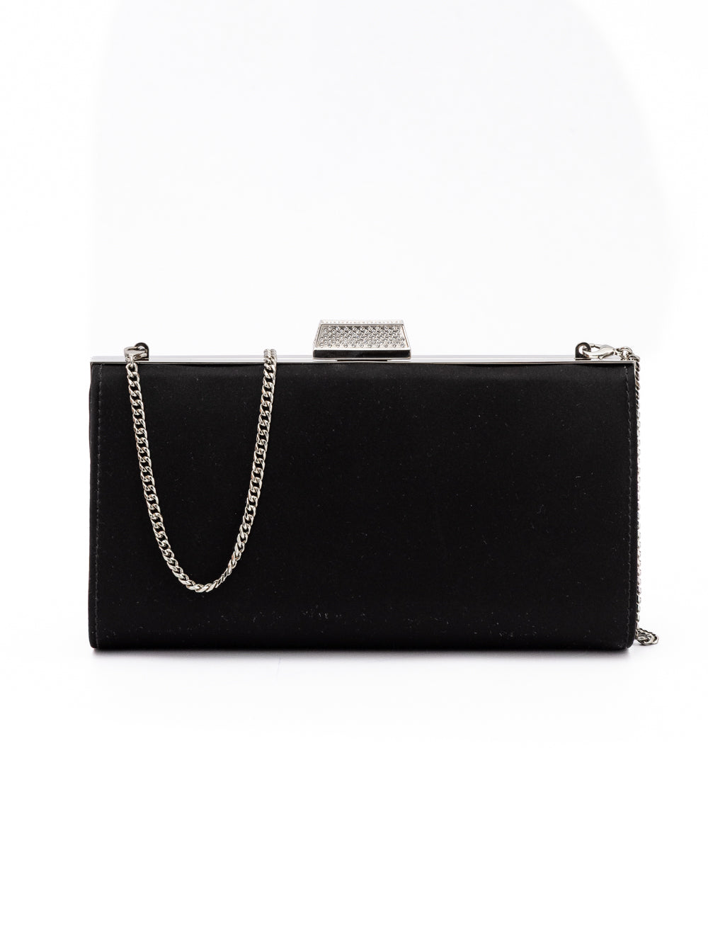 Jimmy Choo Black Satin Crossbody Bag - Luxury Boutique Co