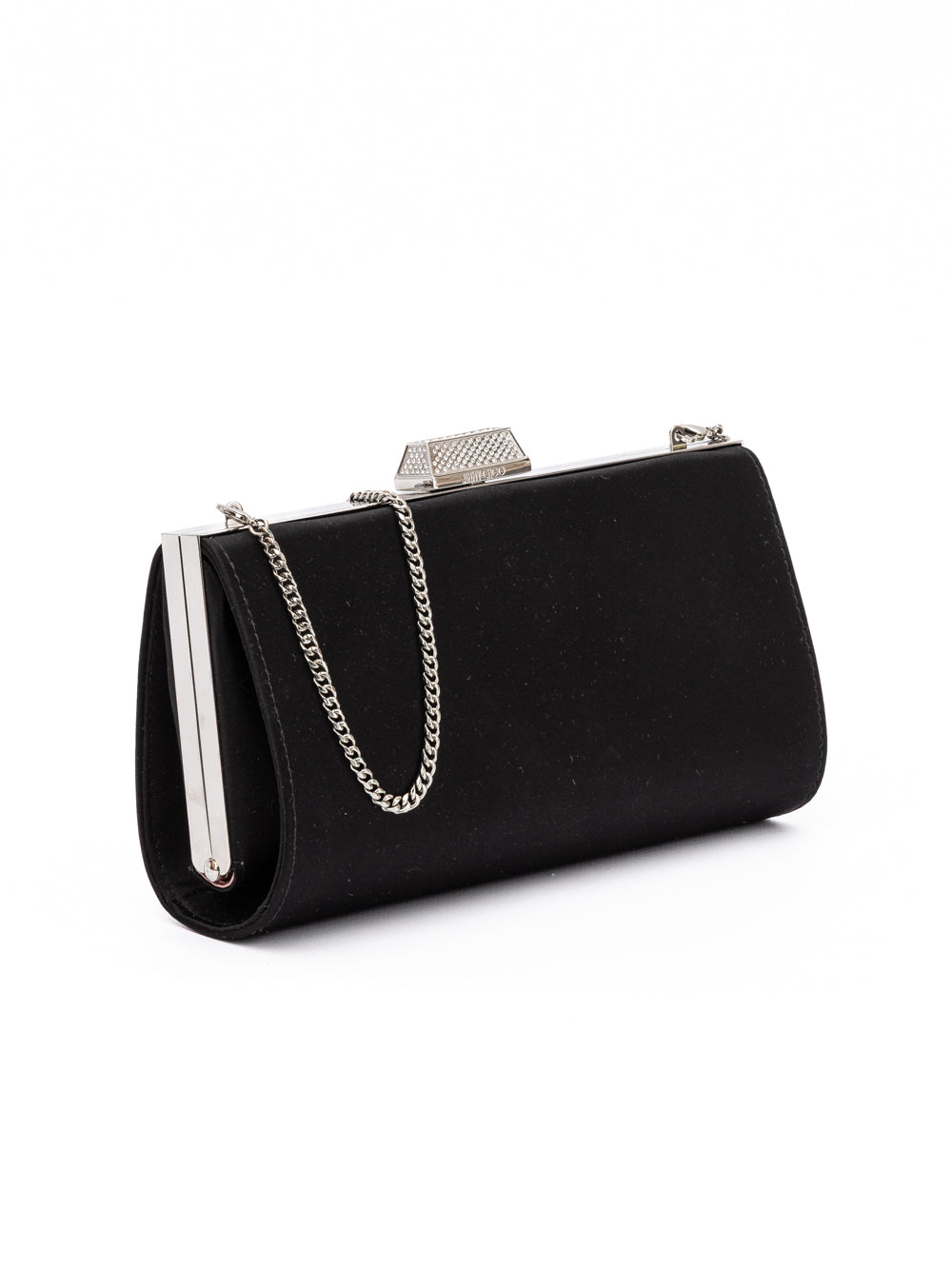 Jimmy Choo Black Satin Crossbody Bag - Luxury Boutique Co