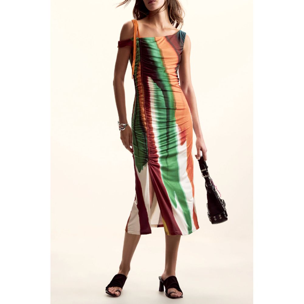 Desigual Marrone Polyester Women Dress