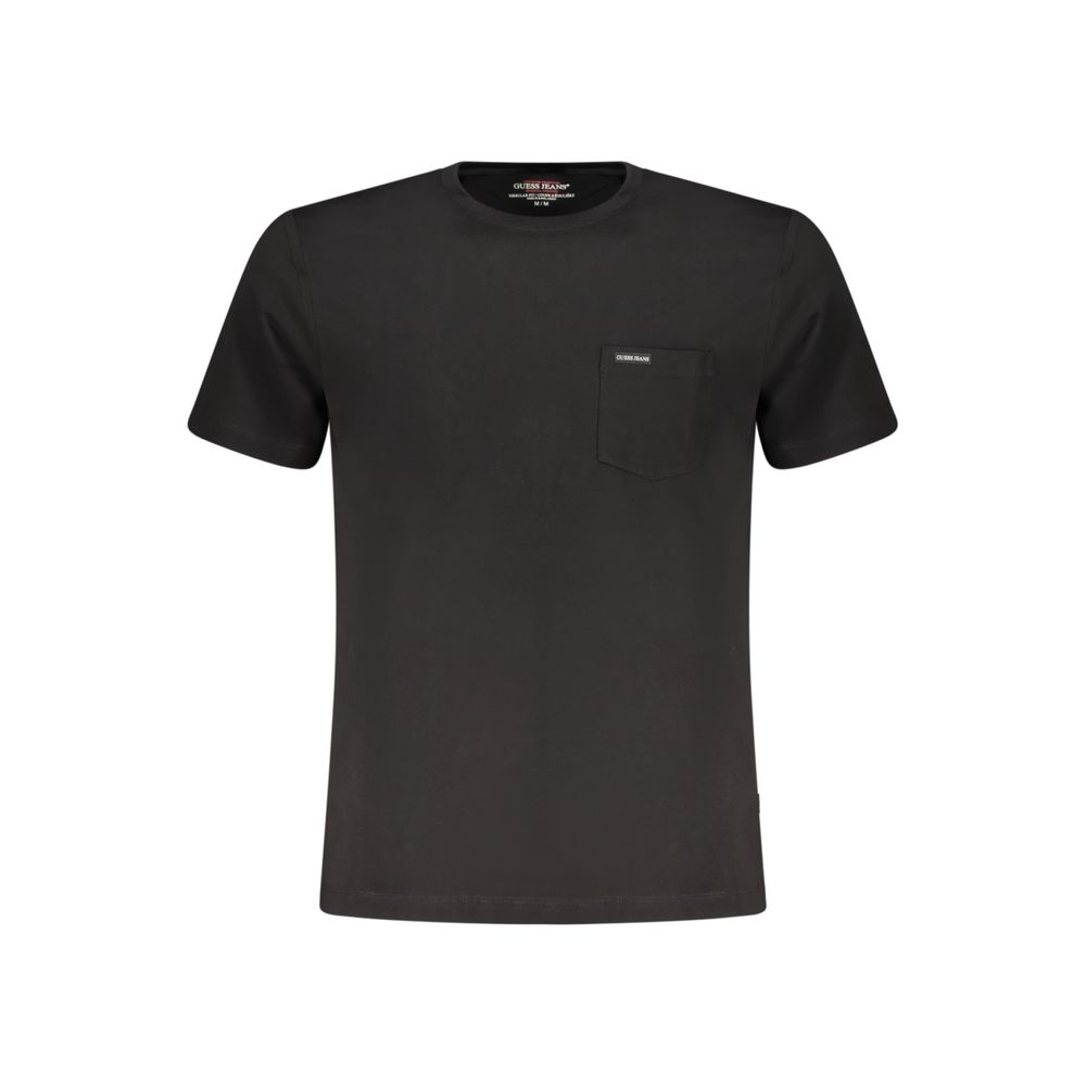Guess Jeans Black Organic Cotton Men T-Shirt - Luxury Boutique Co