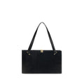 Versace Black Calf Leather Bos Taurus Shoulder Bag - Luxury Boutique Co