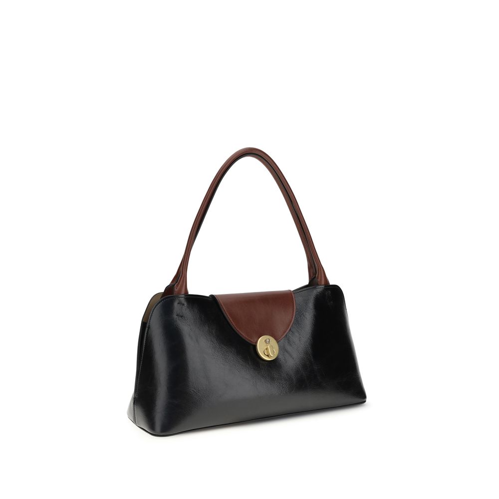 Versace Black Calf Leather Bos Taurus Shoulder Bag - Luxury Boutique Co
