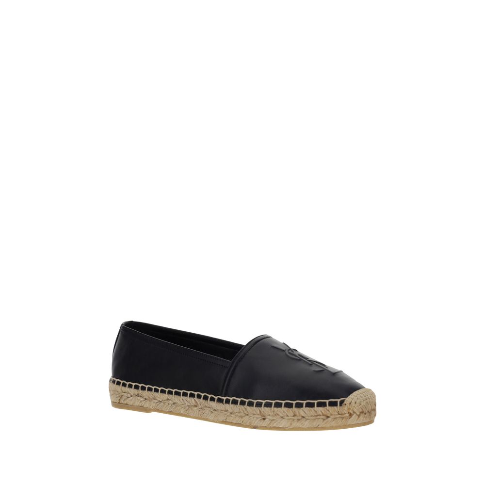Saint Laurent Black Lamb Ovis Aries Aries Espadrilles - Luxury Boutique Co
