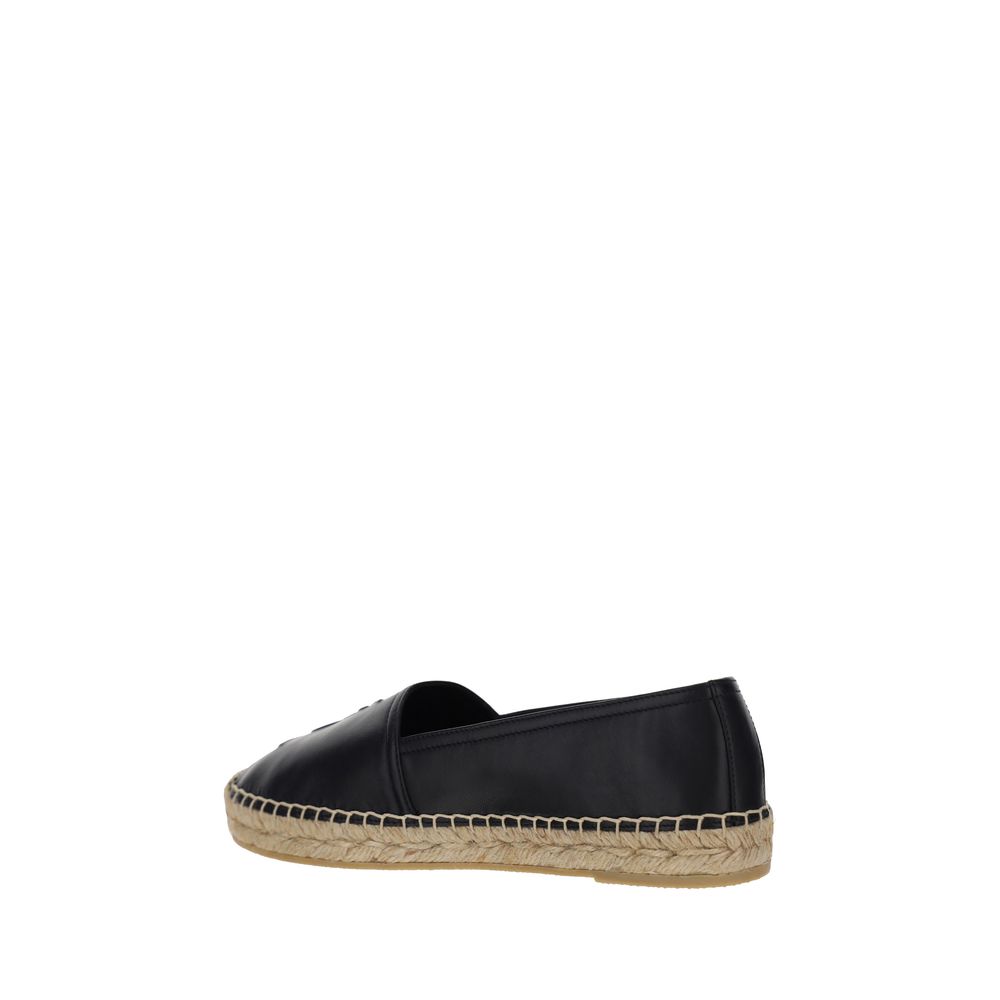 Saint Laurent Black Lamb Ovis Aries Aries Espadrilles - Luxury Boutique Co
