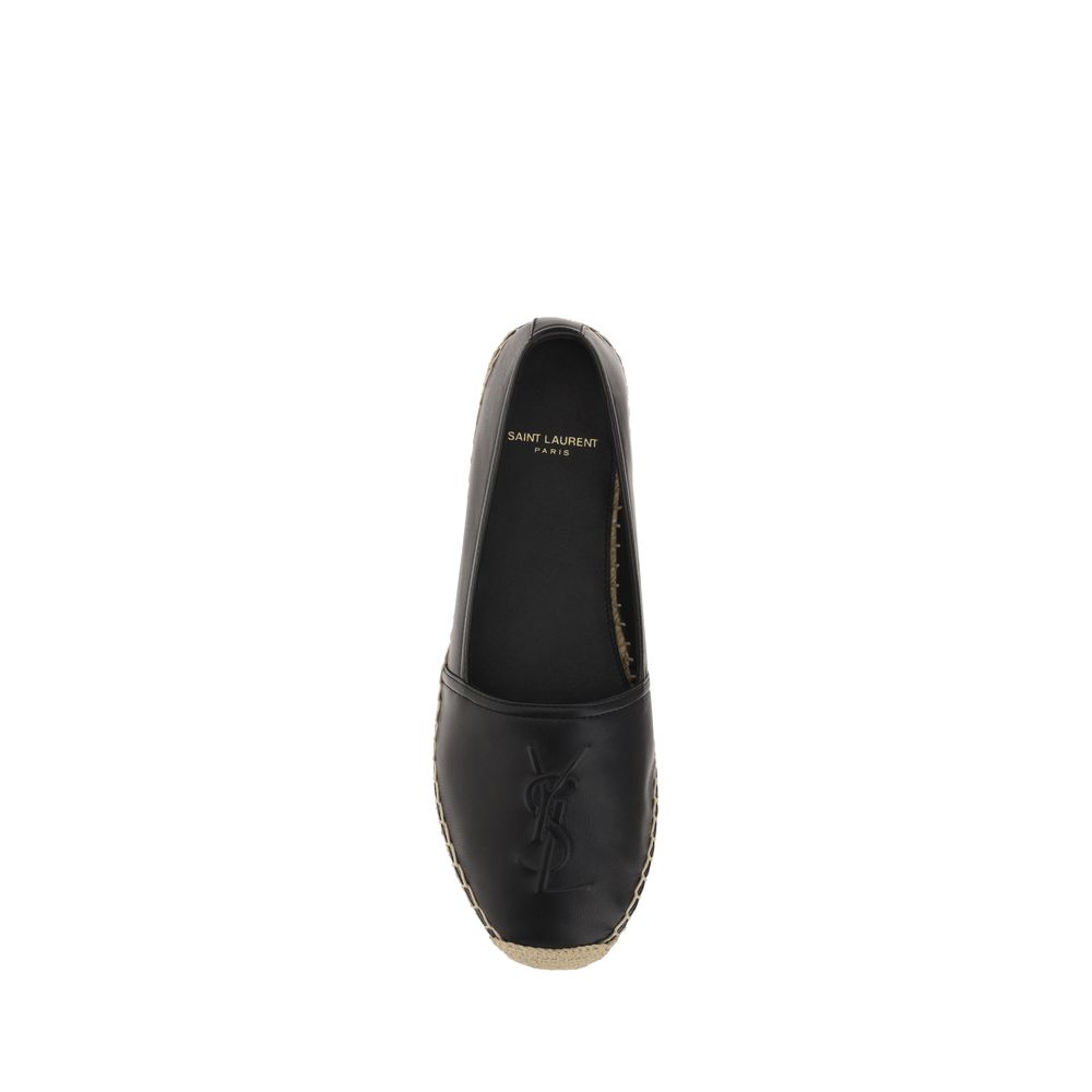 Saint Laurent Black Lamb Ovis Aries Aries Espadrilles - Luxury Boutique Co