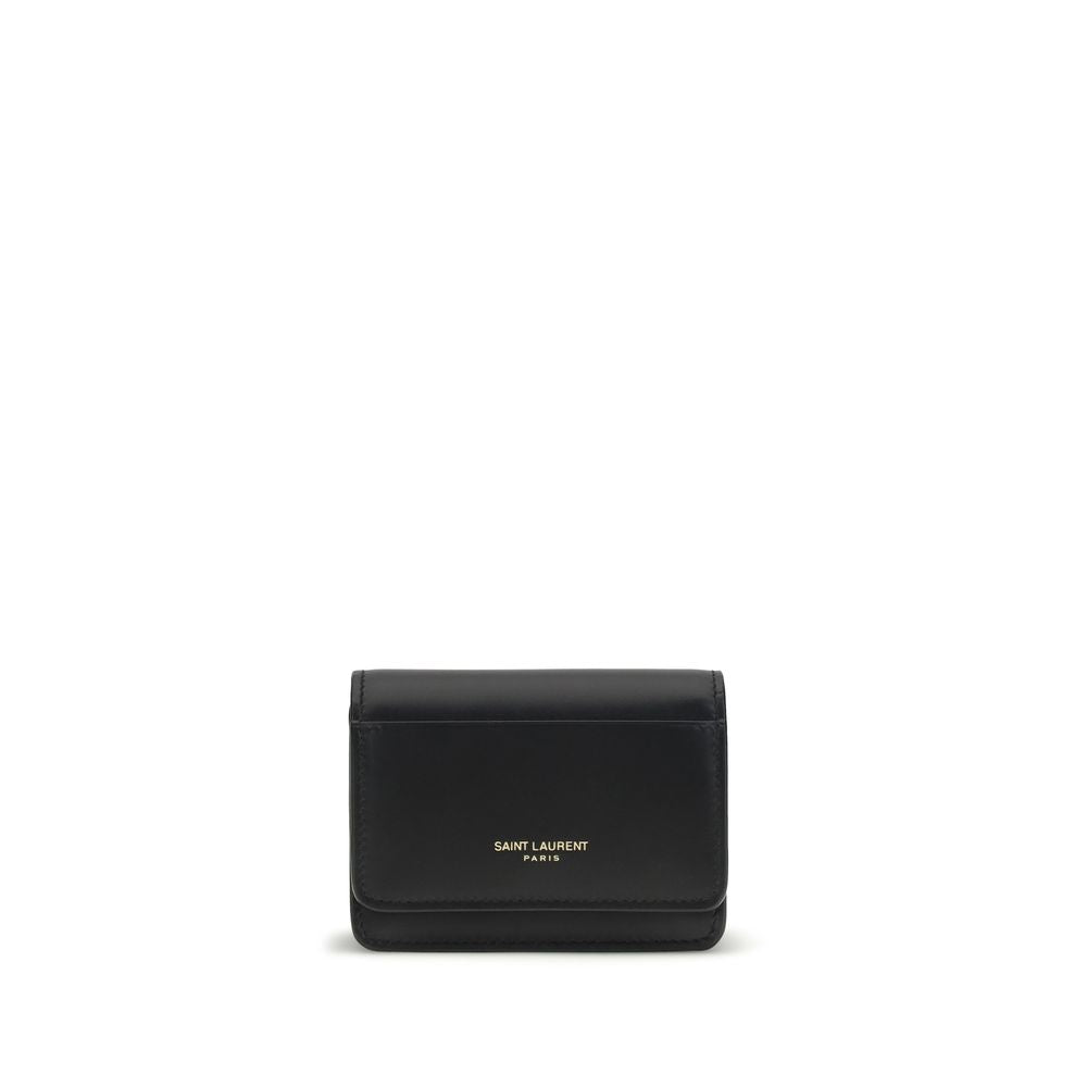 Saint Laurent Black Calf Leather Bos Taurus Wallet - Luxury Boutique Co