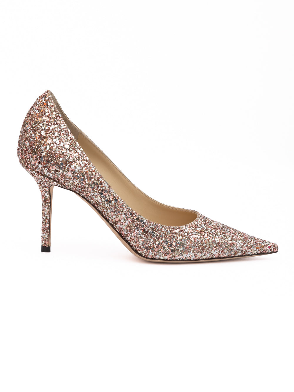 Jimmy Choo Rose Coarse Glitter Love 85 Pumps - Luxury Boutique Co