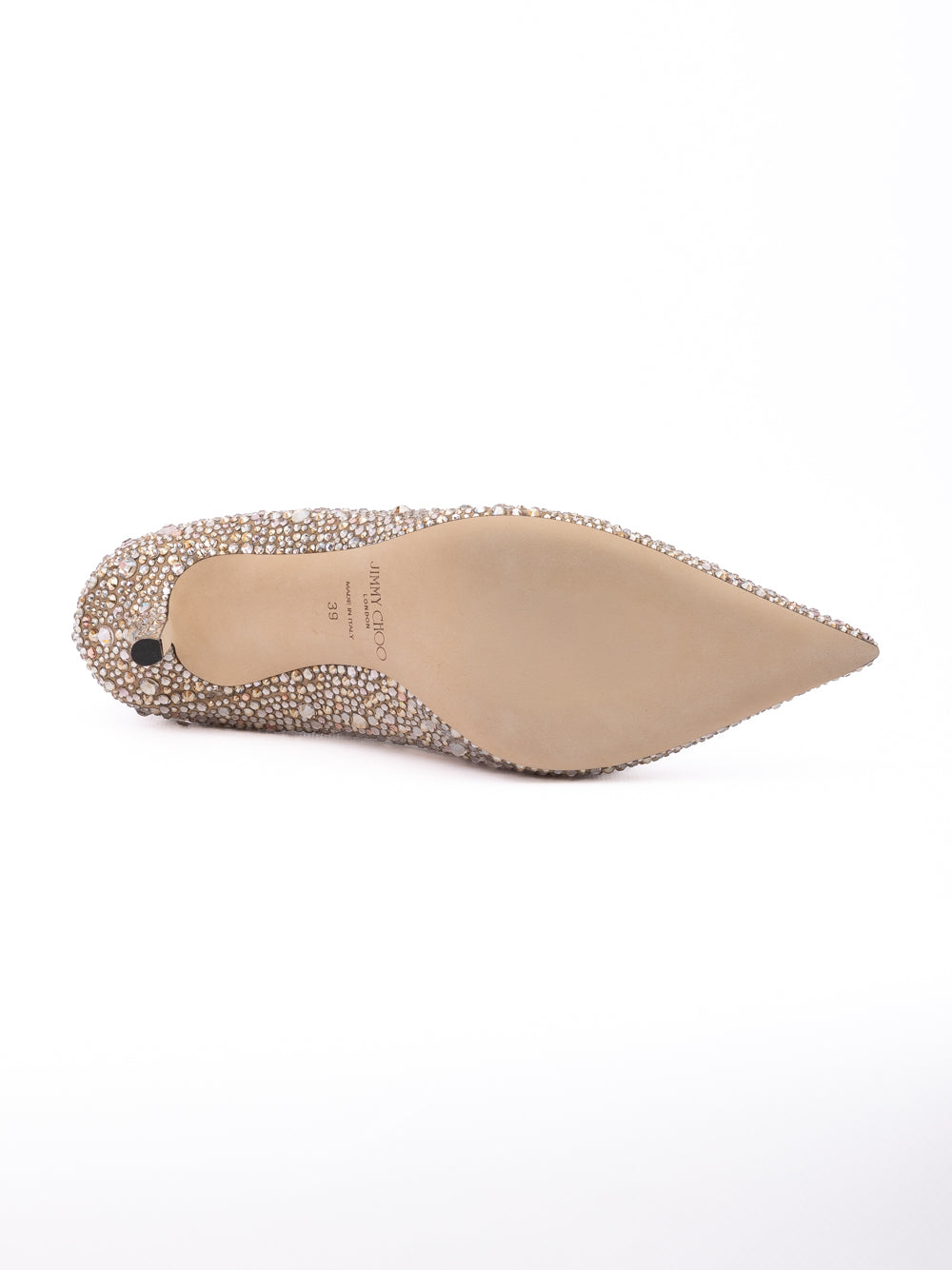 Jimmy Choo Light Bronze Crystal Love 85 Pumps - Luxury Boutique Co