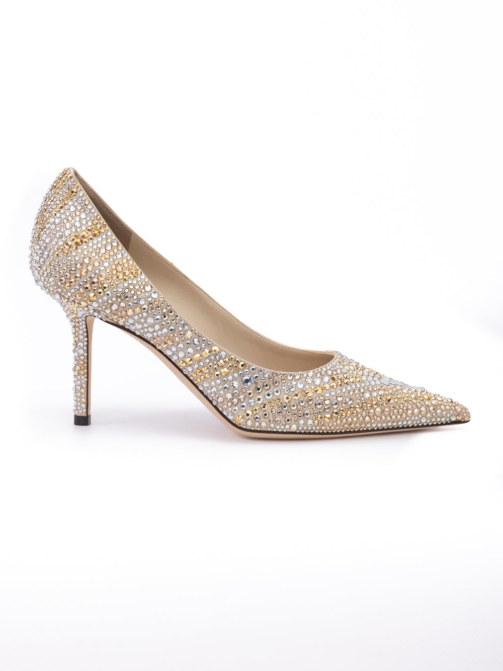 Jimmy Choo Gold Mix Crystal Love 85 Pumps - Luxury Boutique Co