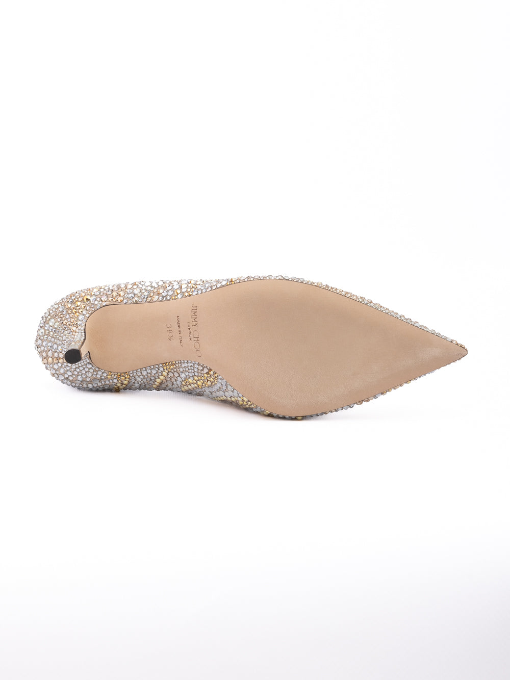 Jimmy Choo Gold Mix Crystal Love 85 Pumps - Luxury Boutique Co