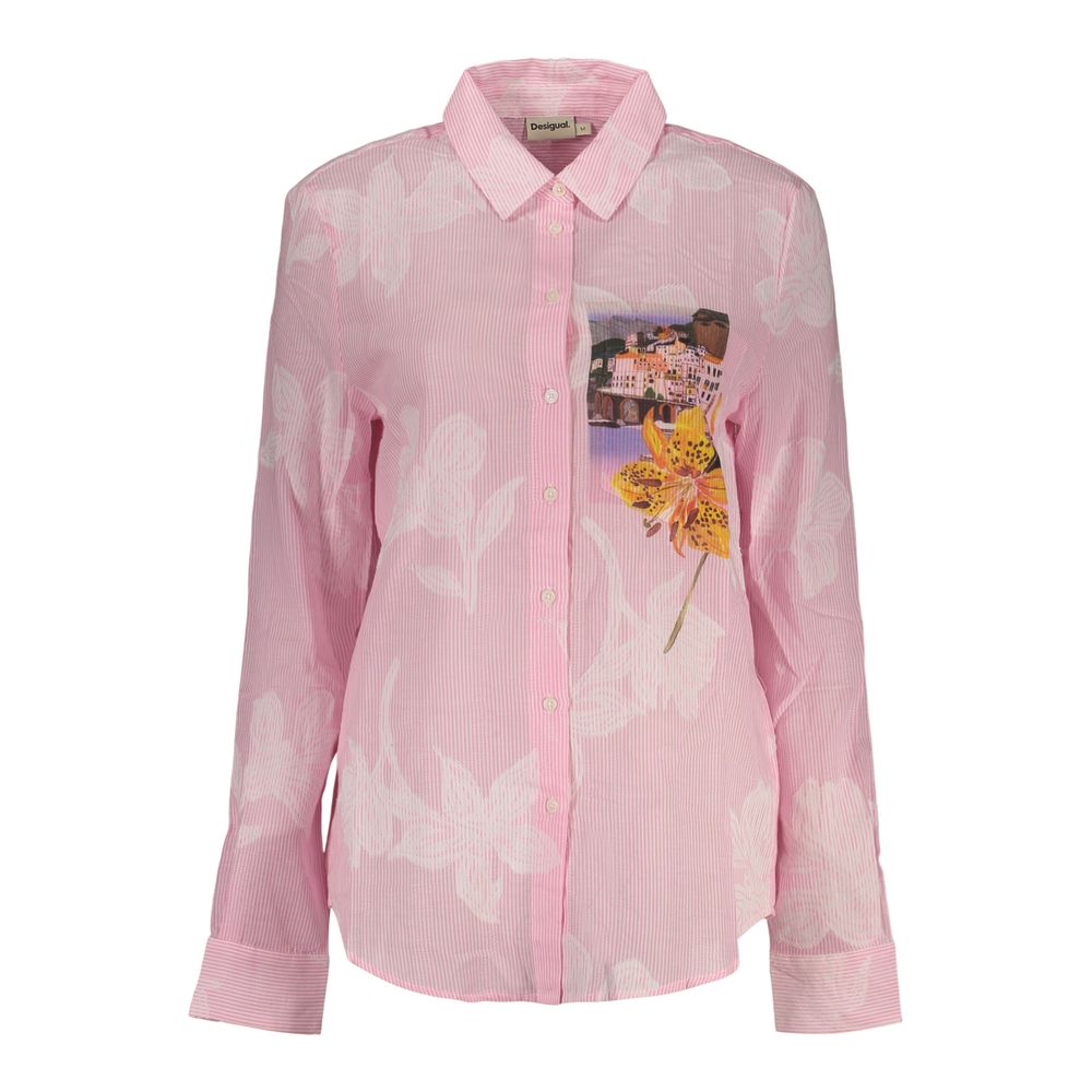Desigual Pink Cotton Women Shirt