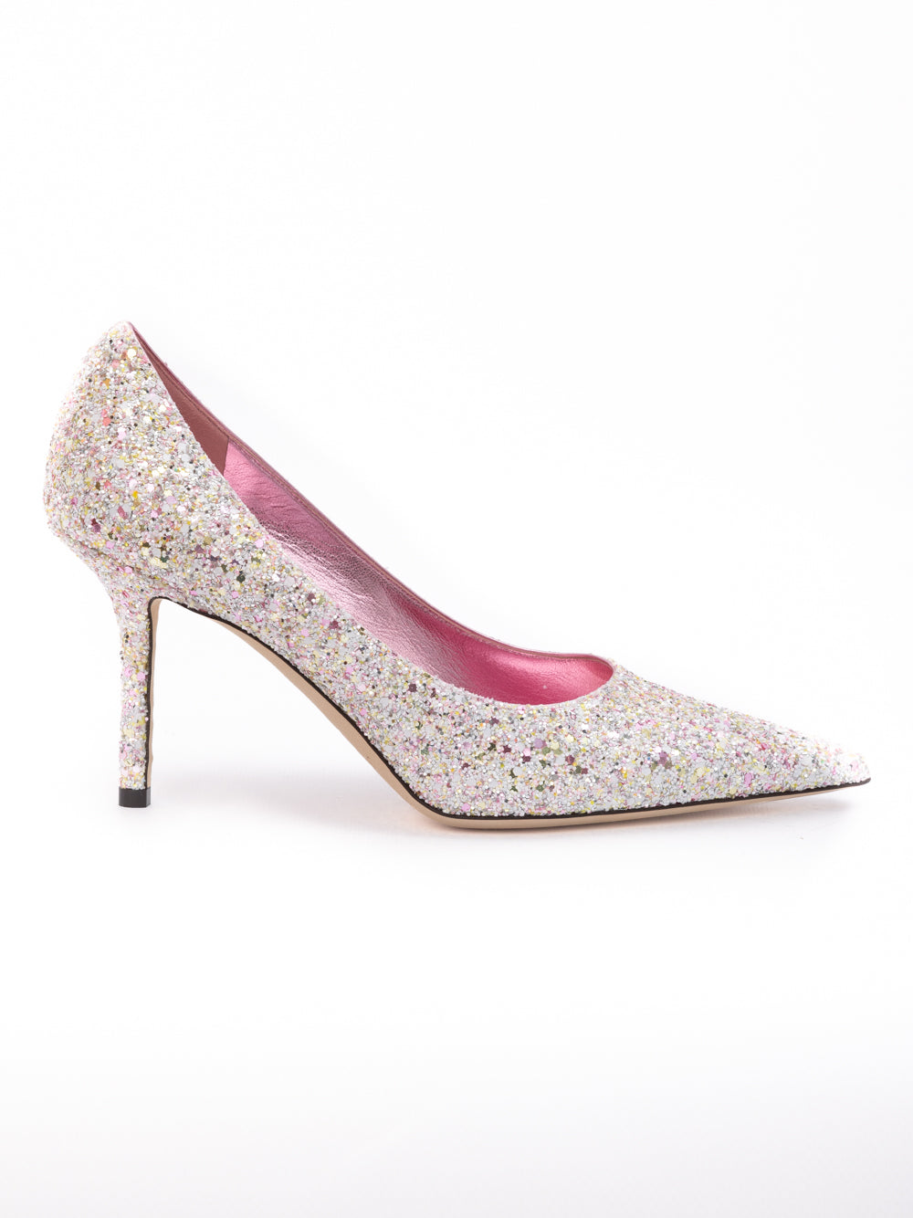 Jimmy Choo Candy Pink Glitter Love 85 Pumps - Luxury Boutique Co