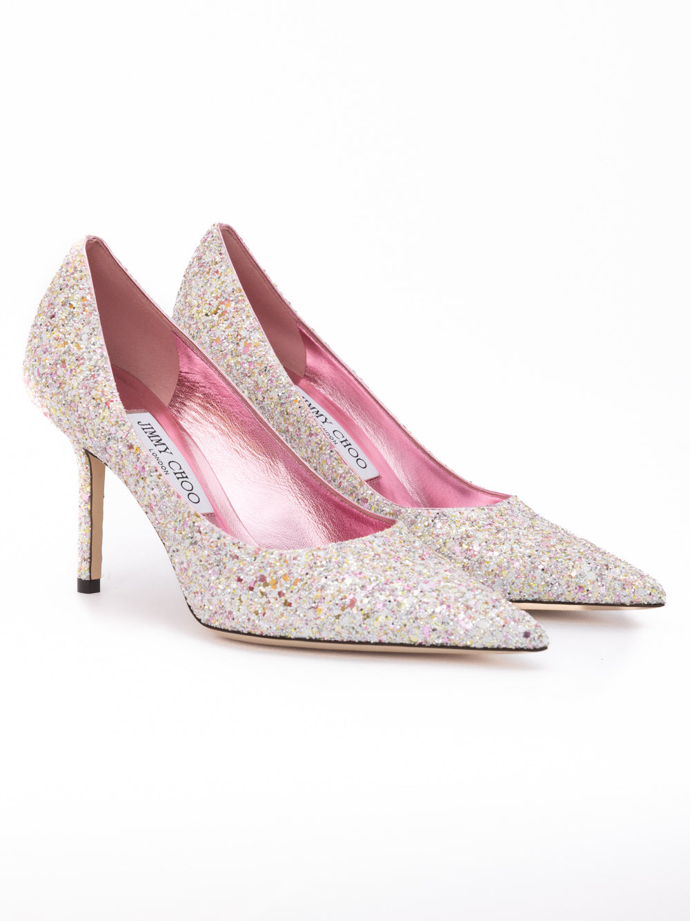 Jimmy Choo Candy Pink Glitter Love 85 Pumps - Luxury Boutique Co