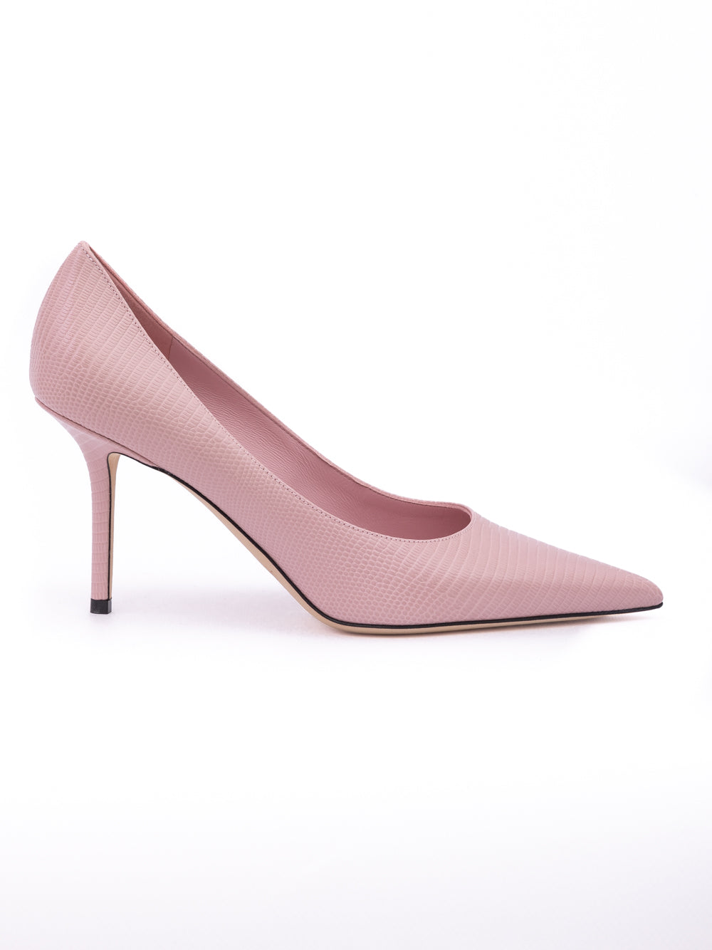 Jimmy Choo Pink Lizard Printed Leather Love 85 Pumps - Luxury Boutique Co