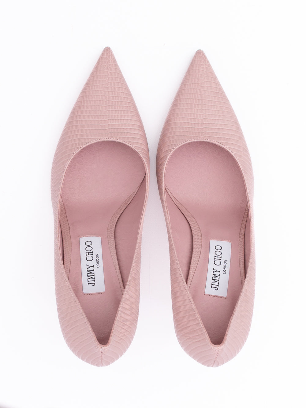 Jimmy Choo Pink Lizard Printed Leather Love 85 Pumps - Luxury Boutique Co