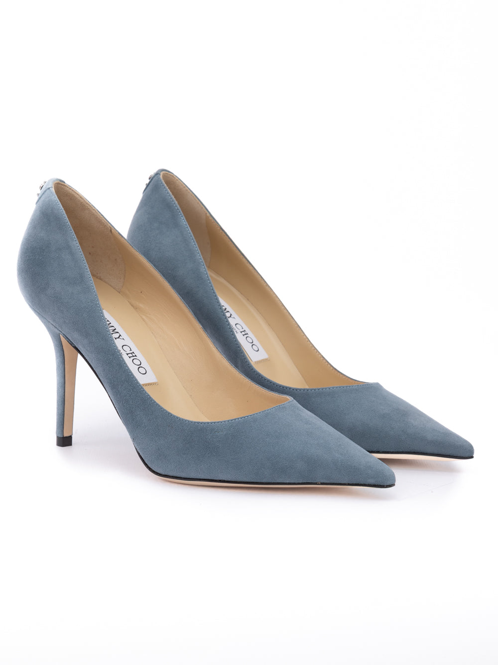 Jimmy Choo Dusk Blue Suede Agnes Pumps - Luxury Boutique Co