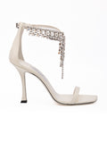 Jimmy Choo White Patent Leather Verity 100 Sandals - Luxury Boutique Co