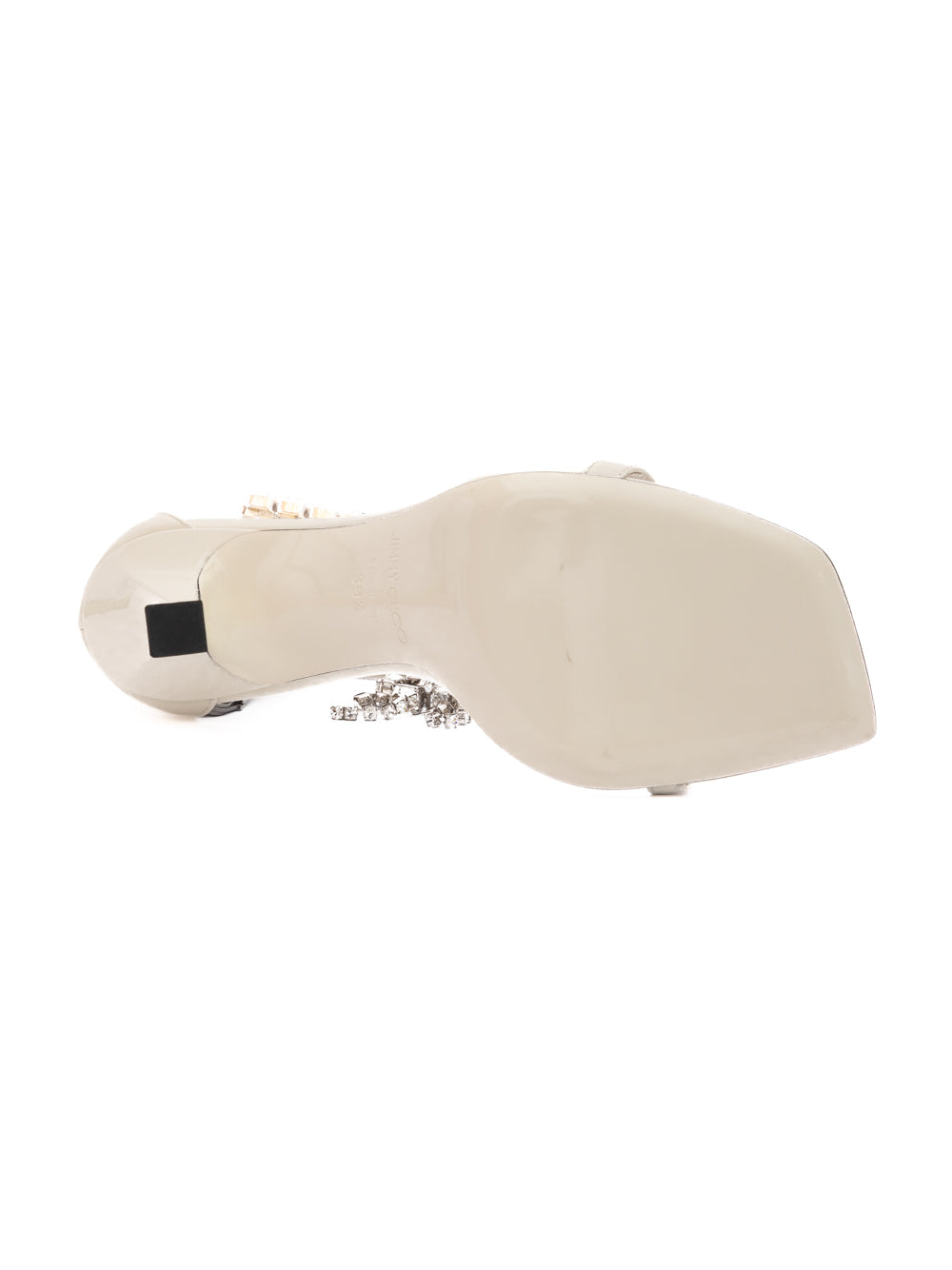 Jimmy Choo White Patent Leather Verity 100 Sandals - Luxury Boutique Co