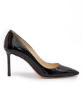 Jimmy Choo Black Patent Leather Romy 85 Pumps - Luxury Boutique Co