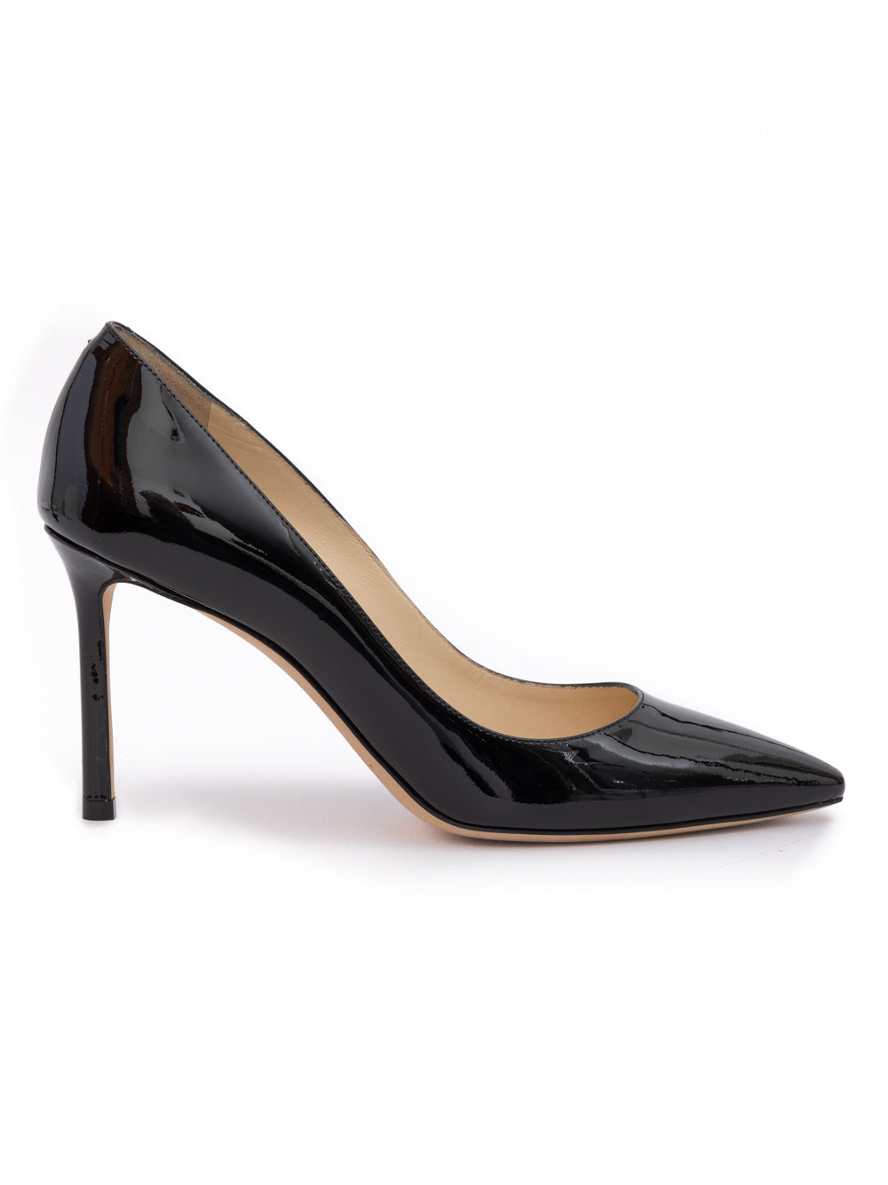 Jimmy Choo Black Patent Leather Romy 85 Pumps - Luxury Boutique Co