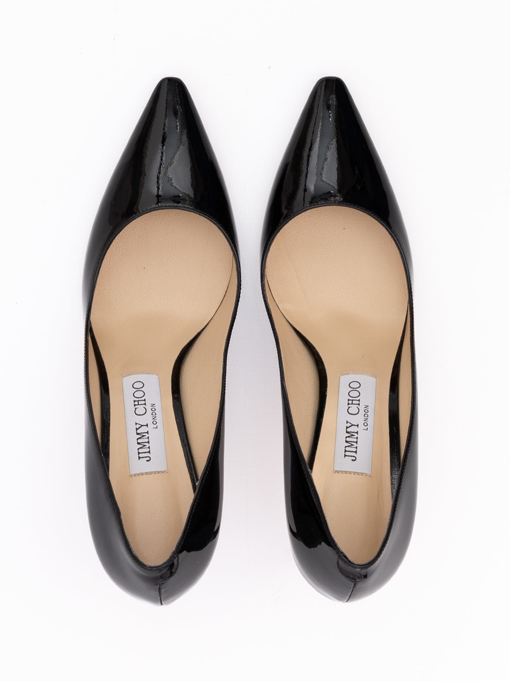 Jimmy Choo Black Patent Leather Romy 85 Pumps - Luxury Boutique Co