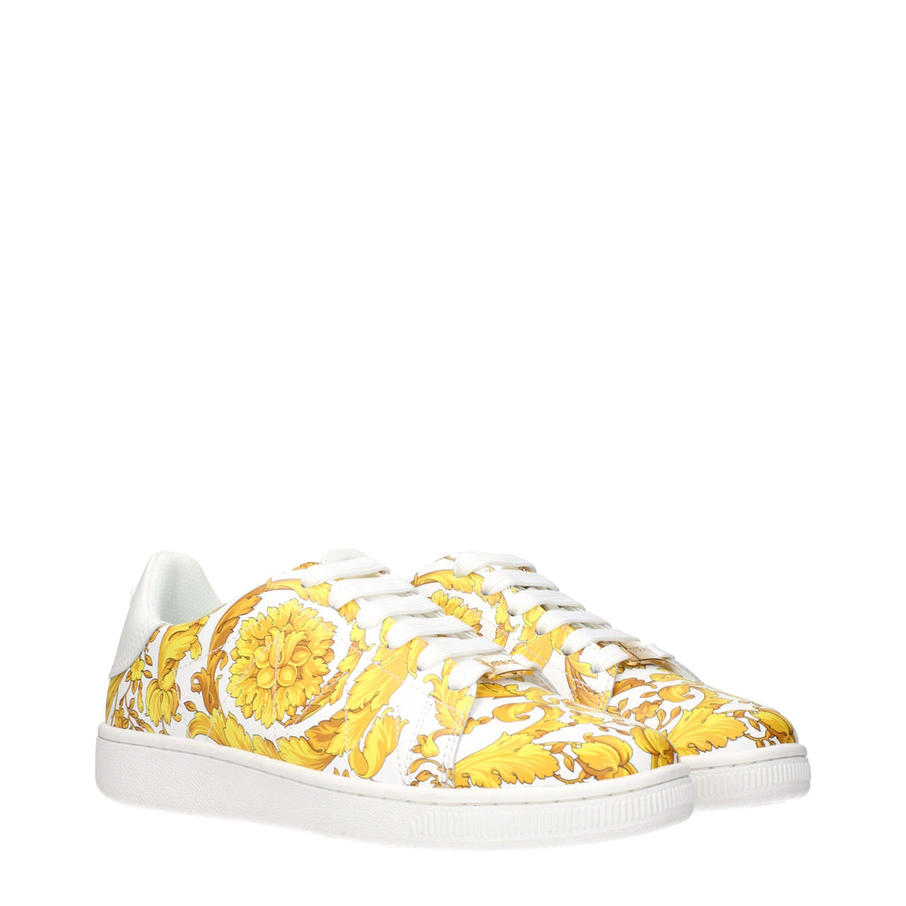 Versace White Leather Sneakers - Luxury Boutique Co
