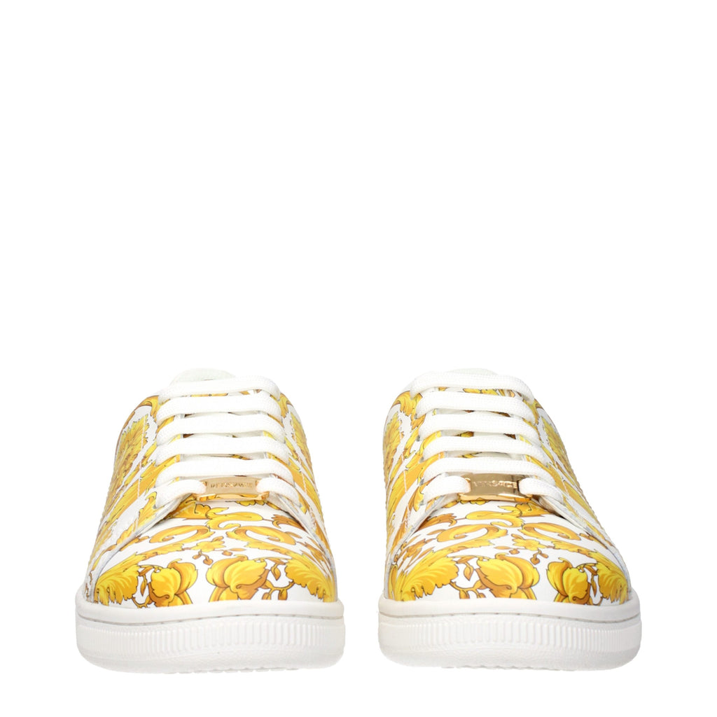 Versace White Leather Sneakers - Luxury Boutique Co