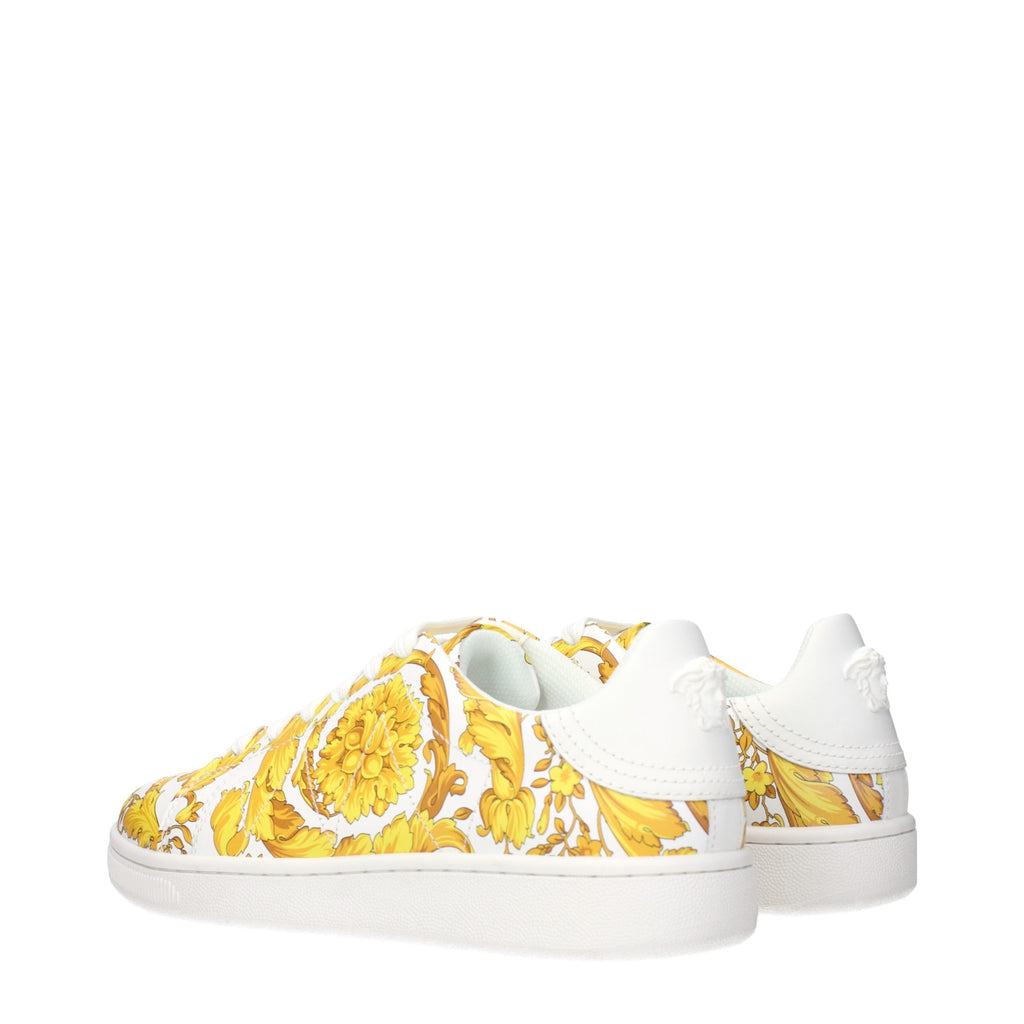 Versace White Leather Sneakers - Luxury Boutique Co
